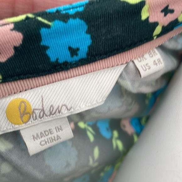 Boden Willow Midi Jersey Dress Multi-Color Floral size 4 - Picture 10 of 11
